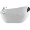 imageEmpava 59quot Freestanding Whirlpool Bathtub with Hydromassage Water Jets Luxury Acrylic Massage SPA Soaking Bath Tub in White