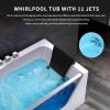 imageEmpava 67 Whirlpool BathtubJetted Tub with LightHydro Massage SPA with ChromatherapyAcrylic with 3Side ApronWhite