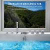 imageEmpava 67 Whirlpool BathtubJetted Tub with LightHydro Massage SPA with ChromatherapyAcrylic with 3Side ApronWhite