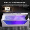 imageEmpava 67 Whirlpool BathtubJetted Tub with LightHydro Massage SPA with ChromatherapyAcrylic with 3Side ApronWhite