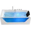 imageEmpava 67 in Acrylic Alcove Whirlpool Bathtub  Hydromassage Rectangular Jetted Soaking Tub with Center Drain  Waterfall Faucet