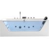 imageEmpava 67 in Acrylic Alcove Whirlpool Bathtub  Hydromassage Rectangular Jetted Soaking Tub with Center Drain  Waterfall Faucet