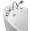 imageEmpava 67quot Freestanding Whirlpool Bathtub Oval with 7 Hydromassage Water Jets Luxury Acrylic Massage SPA Soaking Bath Tub in White Single Ended