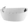 imageEmpava 67quot Freestanding Whirlpool Bathtub Oval with 7 Hydromassage Water Jets Luxury Acrylic Massage SPA Soaking Bath Tub in White Single Ended