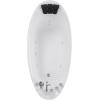 imageEmpava 67quot Freestanding Whirlpool Bathtub Oval with 7 Hydromassage Water Jets Luxury Acrylic Massage SPA Soaking Bath Tub in White Single Ended