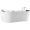 imageEmpava 71quot Freestanding Whirlpool Bathtub Oval with 8 Hydromassage Adjustable Water Jets Luxury Acrylic Massage SPA Soaking Bath Tub in White Double Ended
