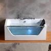 imageEmpava Acrylic Whirlpool Bathtub Hydromassage Soaking SPA Chromatherapy Jets Tub 59JT408
