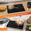 imageEmpava DoubleDual Induction Cooktop 2 Burner Shatterproof Flat Glass Top 18 Levels from 120F to 460F 3 Preset Mode BulitinCountertop 110120 Volt Plug in Electric Stove for Kitchen RV20 Inch