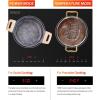 imageEmpava DoubleDual Induction Cooktop 2 Burner Shatterproof Flat Glass Top 18 Levels from 120F to 460F 3 Preset Mode BulitinCountertop 110120 Volt Plug in Electric Stove for Kitchen RV20 Inch