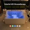 imageEmpava PRO Series 71quotx48quot Whirlpool Tub  Heated Bubble Spa for 2 with Thermostatic Control ampamp Chromotherapy  Acrylic Freestanding Soaking Bathtub White ETL CertifiedPRO02