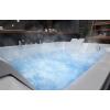 imageEmpava PRO Series Whirlpool Tub 71quot x 51quot Jetted Bathtub for 2 Person Hydro Massage ampamp Chromatherapy 3 Side Apron Acrylic Spa Tub with Waterfall Faucet Dual Drain 3430W ETL Certified