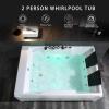 imageEmpava Whirlpool Bathtub Massage Soaking SPA Chromatherapy Jets Tub Model 2021 72JT367