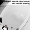 imageEmpava Whirlpool Tub59 in Freestanding Air Jetted Bathtub Japanese Soaking Tub with PreMolded Seat 48 Air Jets for SpaLike Relaxation Glossy White Luxury Acrylic Design