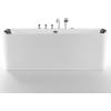imageWhirlpool Bathtub 67 in Acrylic Freestanding Bath Tub Hydromassage Gracefully Rectangle Shaped 8 Water Jets Soaking SPA DoubleEnded Massage Bathtubs with Black Pillows  White