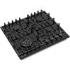 imageEmpava 24 in Gas Stove Cooktop 4 Italy Sabaf Sealed Burners NGLPG Convertible Tempered Glass in Black 24 Inch Stainless Steel