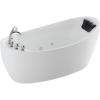 imageEmpava 67quot Freestanding Whirlpool Bathtub Oval with 7 Hydromassage Water Jets Luxury Acrylic Massage SPA Soaking Bath Tub in White Single Ended