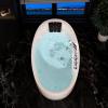 imageEmpava 71 Inch Freestanding Whirlpool Tub  Stand Alone Jetted Bathtub with Recline Angle Boat Shape Hydromassage AcrylicETL Certified