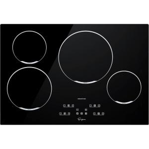imageEmpava 30quot Electric Induction Cooktop Builtin Modular Stovetop with 4 Elements 9 Power Level Boost Burners in Black Vitro Ceramic Glass 30 Inch