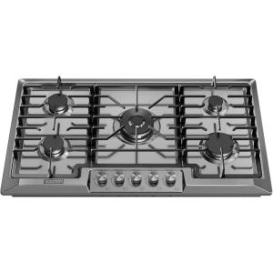 imageEmpava 36quot Stainless Steel 5 Italy Sabaf Burners Stove Top Gas Cooktop EMPV36GC88136 Inch