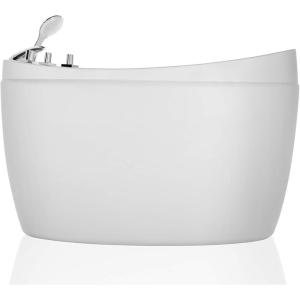imageEmpava Acrylic Whirlpool Bathtub Hydromassage Soaking SPA Chromatherapy Jets Tub 59JT011