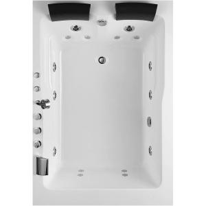 imageEmpava Acrylic Whirlpool Bathtub Hydromassage Soaking SPA Chromatherapy Jets Tub Model 2022  White