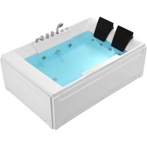 imageEmpava Whirlpool Bathtub Massage Soaking SPA Chromatherapy Jets Tub Model 2021 72JT367