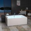 imageEmpava PRO Series Whirlpool Bathtub for Two Heated Jetted Tub with Air Bubble Jets ampamp Chromotherapy Lights Acrylic Soaking Spa Tub Thermostatic Control SelfCleaning ETL Certified White 71quot