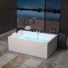 imageEmpava PRO Series Whirlpool Bathtub for Two Heated Jetted Tub with Air Bubble Jets ampamp Chromotherapy Lights Acrylic Soaking Spa Tub Thermostatic Control SelfCleaning ETL Certified White 71quot