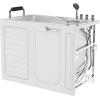imageEmpava Walk in Tub 54quot Whirlpool Bathtub with 12 Air ampamp 13 Water Jets Heated Massage Soaking Tub 20 Wider Outward Swing Door Right DrainWalkIn Bathtub for Seniors Acrylic