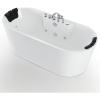 image67 in Acrylic Freestanding Bath Tub Hydromassage Gracefully Oval Shaped 8 Water Jets Soaking SPA DoubleEnded Massage Bathtubs with 2 Pillows  White