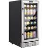 imageEmpava 15quot Beverage Refrigerator Cooler 84 Cans Freestanding Mini Fridge Cellar for Soda Beer Wine with Digital Display in Stainless Steel 15 Inch