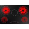 imageEmpava 30 Inch Electric Cooktop Builtin Radiant Ceramic Stove 5 Burners 2 Dual Expandable Elements 100W Warming Zone Touch Controls Timer Child Lock Black Glass Hardwired ETL Certified 30quot