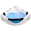 imageEmpava 59quot Freestanding Whirlpool Bathtub with Hydromassage Adjustable Water Jets Luxury Acrylic Massage SPA Soaking Bath Tub in White Double EndedModern