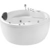 imageEmpava 59quot Freestanding Whirlpool Tub with Right Drain 750W Stand Alone Jetted Bathtub with 6 Powerful Nozzles AcrylicRound2 Big Platforms to Rest Your HandsETL Certified59 Inch