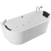 imageEmpava 71quot Freestanding Whirlpool Bathtub Oval with 8 Hydromassage Adjustable Water Jets Luxury Acrylic Massage SPA Soaking Bath Tub in White Double Ended