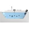 imageEmpava Corner Whirlpool Bathtub with Heater2 Person 59quot Jetted Tub with LightSpa Hydromassage with ChromatherapyAcrylicWhite ETL Certified59JT408LED