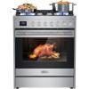 imageEmpava Gas Range 43 Cu Ft Convection Oven with Touch Timer 5 Deep Recessed Burners Cooktop Heavy Duty Continuous Grates in Stainless Steel Freestanding ampamp Slidein Stove36 Inch30GR06