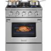 imageEmpava Gas RangeTrue Convection Oven 60 Cu Ft6 Deep Recessed Burners Cooktop Heavy Duty Continuous Grates in Stainless Steel with Storage Drawer Freestanding ampamp Slidein36 Inch30GR0724