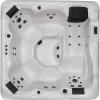 imageEmpava Luxury Outdoor Hot Tub 6 Person Whirlpool Outdoor Spa Tub Freestanding Bathtub 87IN 37 Jets Massage Square Relaxing Home Garden Hot Tub Spa with LED Lights ampamp Cover Gray