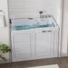 imageEmpava Walk In Tub for Seniors54quot x 30 Right Drain12 Air ampamp 13 Whirlpool Massage Jets Bathtubwith builtin Heater2 Safety Handrail1925quot Wide Right Outswing DoorSlipResistant FloorAcrylicWhite