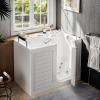 imageEmpava Walk in Tub 54quot Whirlpool Bathtub with 12 Air ampamp 13 Water Jets Heated Massage Soaking Tub 20 Wider Outward Swing Door Right DrainWalkIn Bathtub for Seniors Acrylic