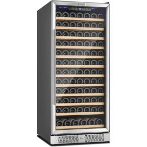 imageEMPAVA 24quot Wine Cooler 127 Bottles Wine Fridge with Professional Compressor 40F  66F Fast Cooling Low Noise for Wine Enthusiast Builtin or Freestanding