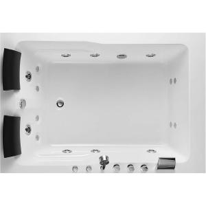 imageEmpava 2 Person Whirlpool Bathtub71 Whirlpool Tubs with 16 JetsJetted bathtubAcrylic SPA Bath Tub2 Person Hydro Massage Bathtub with Right Drain3Side ApronWhite71 Inch
