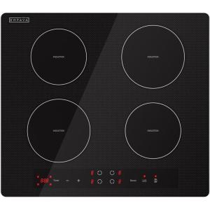 imageEmpava 24 Inch Electric Induction Cooktop 4 Burner Builtin Smooth Glass Stove Top with Power Boost Touch Control Timer Child Lock Residual Heat Indicator Hardwired24 Inch