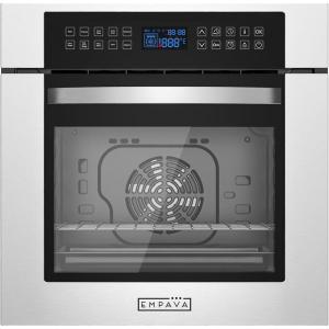 imageEmpava 30quot Electric Double Wall Oven Air Fryer Combo Convection Fan Builtin 10 Cooking Functions with LED Digital Display Touch Control in Stainless Steel EMPV30WO05 30IN Grey24WOC02