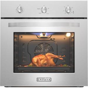 imageEmpava 30quot Electric Single Wall Built Oven 10 Cooking Functions with LED Digital Display Convection Fan Touch Control in Stainless Steel EMPV30WO04 30IN Grey24WO08