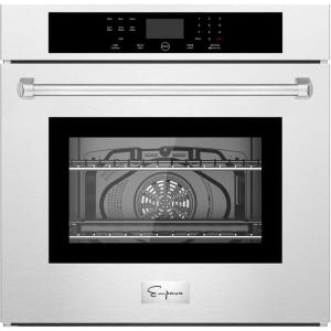 imageEmpava 30quot Electric Single Wall Oven with 12 Cooking Functions with LED Digital Display SelfCleaning Convection Fan Touch Control in Stainless Steel 30 InchEMPV30WO03