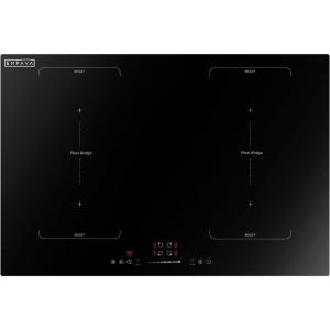 imageEmpava 36 Inch Electric Induction Cooktop 5 Burners Flat Glass Top Stove with Bridge Function Timer Pause Child Lock Booster Slider Level Control Shutdown Auto Pan Detection Black30 Inch