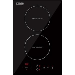 imageEmpava 36 Inch Electric Induction Cooktop 5 Burners Flat Glass Top Stove with Bridge Function Timer Pause Child Lock Booster Slider Level Control Shutdown Auto Pan Detection Black12 Inch