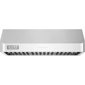 imageEmpava Ducted Under Cabinet Stove Range Hood Vent 30 Inch 500 CFM  Dual Sealed Aluminum Motor  Push Button Control  3Speeds  ETL Certification Stainless SteelUnder Cabinet